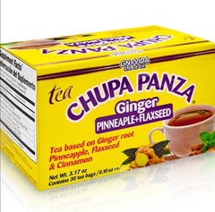 3 Pack Chupa Panza (Jengibre Pina Linaza) Ginger Cinnamon Pineapple 90 tea Bags