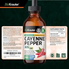 Cayenne Pepper Drops 684 mg – Digestive Support, 4 fl oz, 56 Days Supply