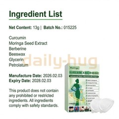 3Box Moringa Berberine 10-in-1 Advanced Nano Microneedle Patch (7pcs/box)