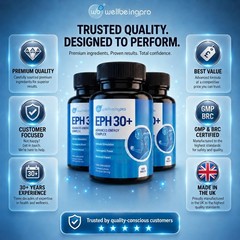 EPH 30+ Ephedrine Free Pills Pre-Workout Energy Raspberry Ketone Caffeine Taurin