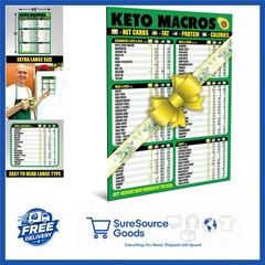 Keto Diet Magnet 8.5&Prime;x11&Prime; Extra Large Food Reference Chart for Beginners