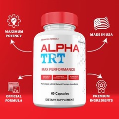 Alpha TRT Capsules for Men, Maximum Strength Formula, AlphaTRT (1 Pack)