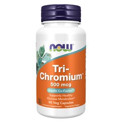 NOW FOODS Tri-Chromium 500 mcg with Cinnamon 90 Veg Capsules