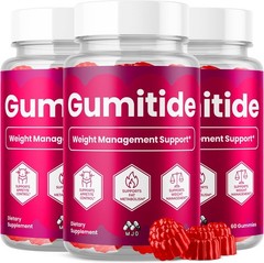 3PK Gumitide Weight Management & Metabolism Gummy Supplement Apple Cider Vinegar