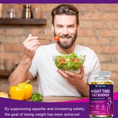 Night Time Appetite Suppressant Fat Burner Supplement Weight Loss Detox Capsules