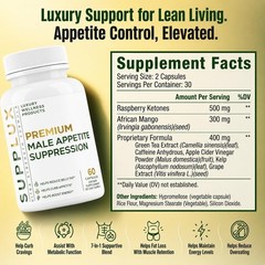 Fat Burner for Men – Appetite Control & Muscle Support – 60 Unflavored Capsules