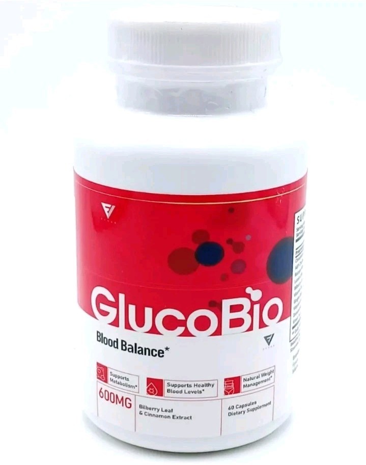GlucoBio Blood Sugar Balance Heart Health Glycogen Capsules 60 Count / 600MG