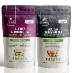 All Day Slimming Tea for Weight Loss – All Natural 30 Days Detox Tea That Fla…