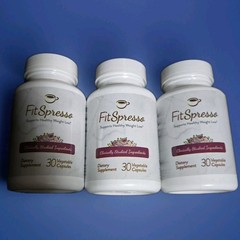 Lot of 3 FitSpresso Support Healthy Weight Loss 30 caps Per Bottle Exp 06/2027