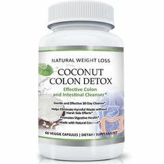 Coconut Colon Detox Cleanse & African Mango Weight Loss Fat Burn Capsules Combo