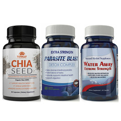 Water Away & Parasite Cleanse Chia Seed Oil Weight Management Support Supplement