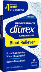 Diurex Caffeine-Free Bloat Relief, Maximum Strength, Relieve Water Bloat Discomf