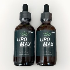 Two Pack Lipo Max Ketone Drops New For Weight Loss 2oz Each