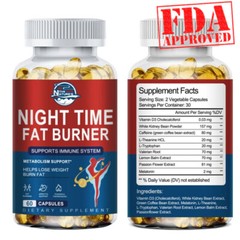 Night Time Fat Burner 60ct Weight Loss Appetite Suppressant Sleep Aid Diet Pills