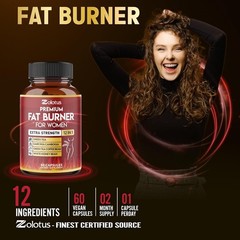 High Potency Fat Burners for Men & Women – 60 All-Natural Capsules for Energy