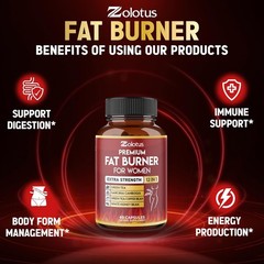 High Potency Fat Burners for Men & Women – 60 All-Natural Capsules for Energy