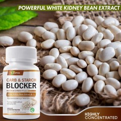 Carb & Starch Blocker White Kidney Bean 60 Caps Appetite Suppressant Weight Loss