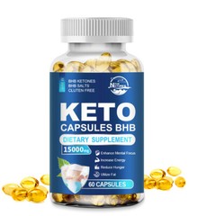 Keto Pills, 2000mg BHB Ketones, K3 Mineral Supplement 60 Keto Diet Capsules
