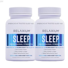 2 Pack Relaxium Sleep Organic Dietary Supplement 120 Capsules for Calm Deep