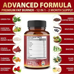 All-Natural Fat Burner Capsules for Weight Loss & Energy – 2- Supply