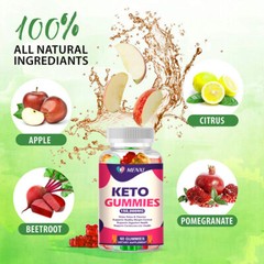 Keto ACV BHB Gummies for Fat Burn Weight Loss Detox Keto Diet Pills 60 Pcs Gummy