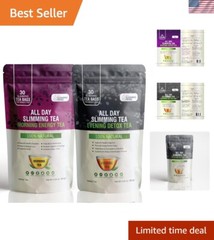 All Day Slimming Tea For Weight Loss – All Natural 30 Days Detox Tea That Fla…