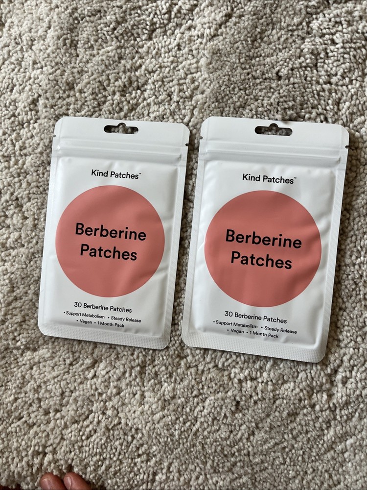 2 pack Kind Patches Berberine Patch 30 Vegan Steady Release 1 Month