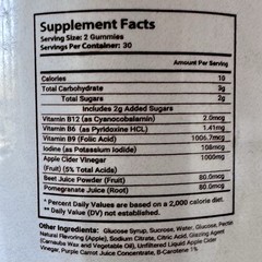(3) Keto10XL Keto+ Apple Cider Vinegar Gummies 1000mg Low Carb 3g 180ct Total