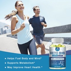 60PCS KETO BHB 20,000mg PURE Ketone FAT BURNER Weight Loss Diet Pills Ketosis