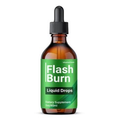 FlashBurn Drops Supplement, Max Strength Flash Burn Liquid formula (1 Pack)
