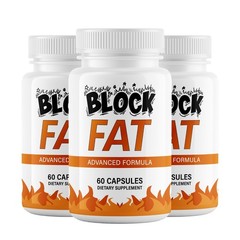 (3 Pack) Block Fat Capsules BlockFat Fat-Burning Formula for Weight Loss 60ct