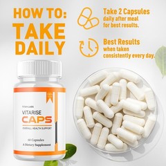 (2 Pack) Vitarise Advanced Energy & Fitness Supplement Vita Rise 120 Capsules