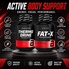 THERMO DRINE + FAT-X – Powerful fat burner, slimming pills, energy, weight loss