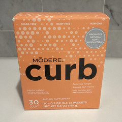 Modere Curb Peach Mango Weight Loss Powder 30 Packets Sugar-Free