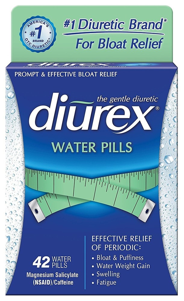 Diurex Water Pills Magnesium Salicylate Effective Gentle Bloating Relief 42ct