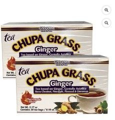 2 PACK Chupa Grass Ginger Jengibre Thermogenic Tea 60 Day Supply Linaza Flax New