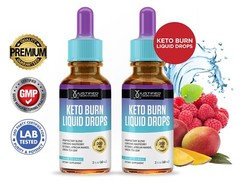 Keto Burn Liquid Keto Drops Proprietary Blend of Raspberry Ketones 2 Bottles