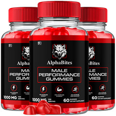 (3 Pack) Alpha Bites Male Gummies Advanced Performance and Stamina (180 Gummies)