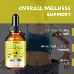 (3 Packs) VitalDrops, Vital Drops Formula for Metabolism & Weight Loss (6 oz)