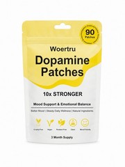 Woertru Dopamine Mood Support Patches 90 Count Vegan Cruelty-Free Clean