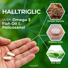 HALLTRIGLIC – Cholesterol & Triglyceride Levels – Cellular Function – 60 caps