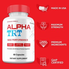 Alpha TRT Capsules for Men, Maximum Strength Formula, AlphaTRT (1 Pack)
