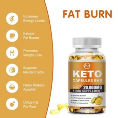 1/3x 20000MG Keto BHB Capsules For Fat Burn Weight Loss Detox Keto Diet Pills