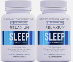 2 Packs Relaxium Sleep Natural Dietary Supplement for Better Sleep 120 Capsules