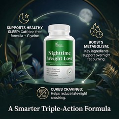 Nighttime Fat Burner Supplements Appetite Suppressants Weight Loss Pills 30