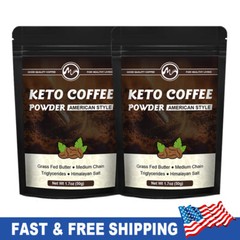 2*Keto Coffee Powder – Weight Loss Burn Fat Soft Drinks Appetite Suppressant 50g