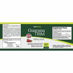 Guarana Seed 1000mg Energy Support & Cayenne Pepper Weight Management Supplement