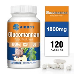 Glucomannan Konjac Root Extract 1800mg – Weight Loss, Suppress Appetite, Detox