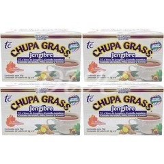 4 TEA CHUPA GRASS Te Jengibre Ginger root Linaza Flaxseed Cinnamon Thermogenic