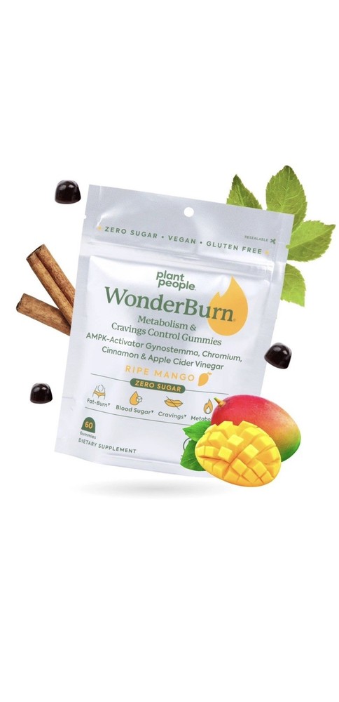 Plant People Wonder Burn Metabolism & Craving Control Gummies 60Ct Exp:05/2026
